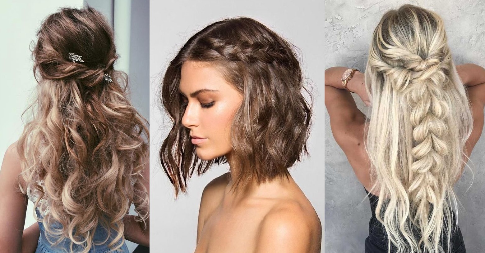 Romantic Half-Up Half-Down Prom Hairstyles